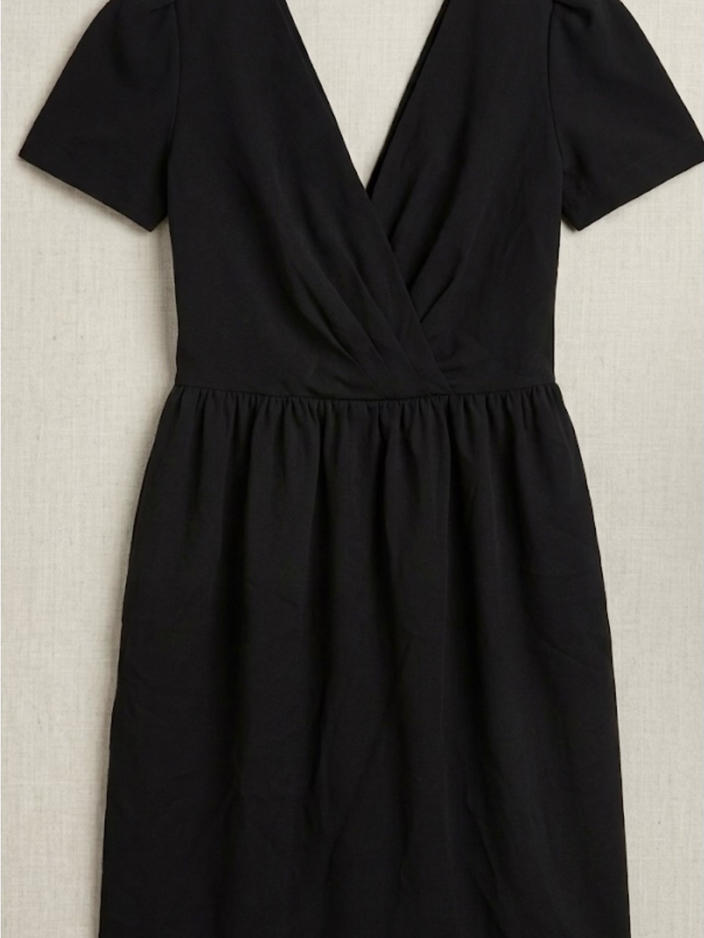 Black v neck and v back Vintage Women's Dress 1980s